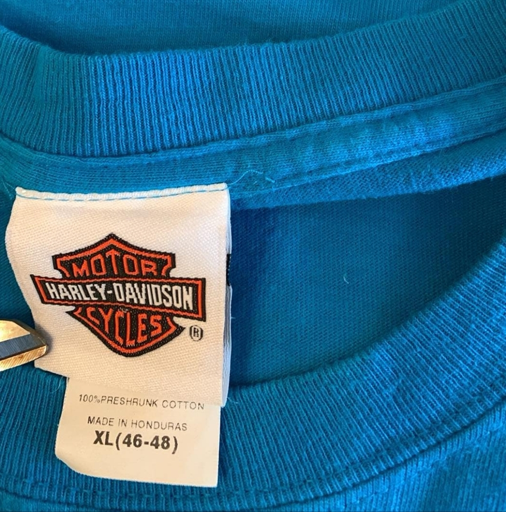 2002 Vintage Harley-Davidson Blue Maui, Hawaii, T-Shirt Size XL - Picture 5 of 7